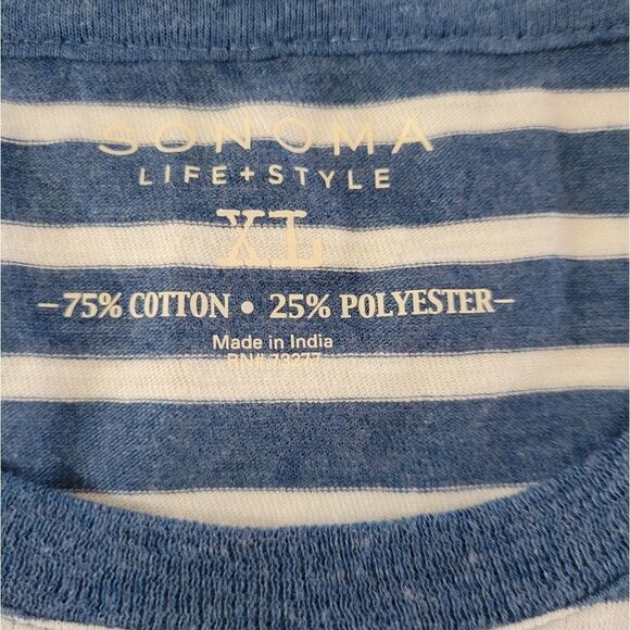 Men's Sonoma Goods For Life Short Sleeve Crewneck Striped Shirt - Picture 2 of 8